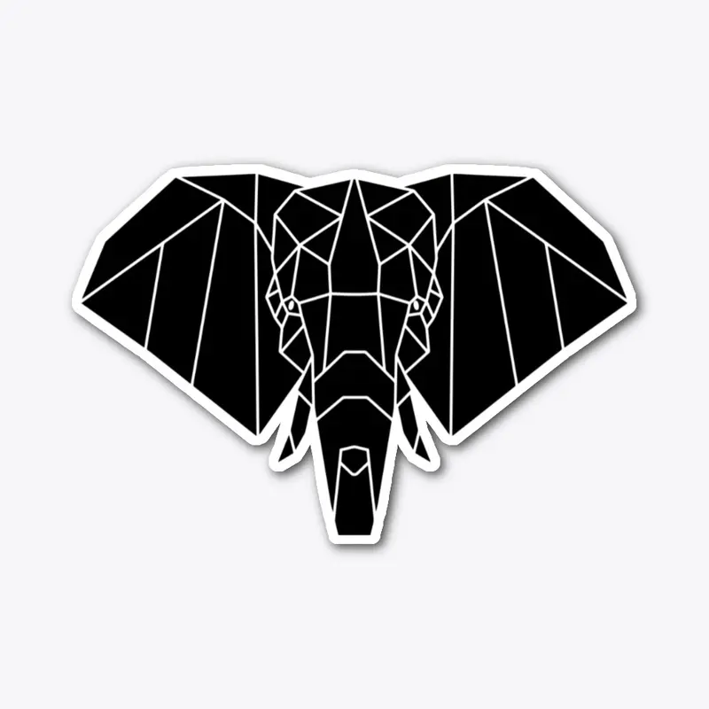 Geometrical Elephant DIE CUT STICKER