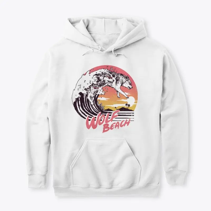 WOLF BEACH / UNISEX PULLOVER HOODIE