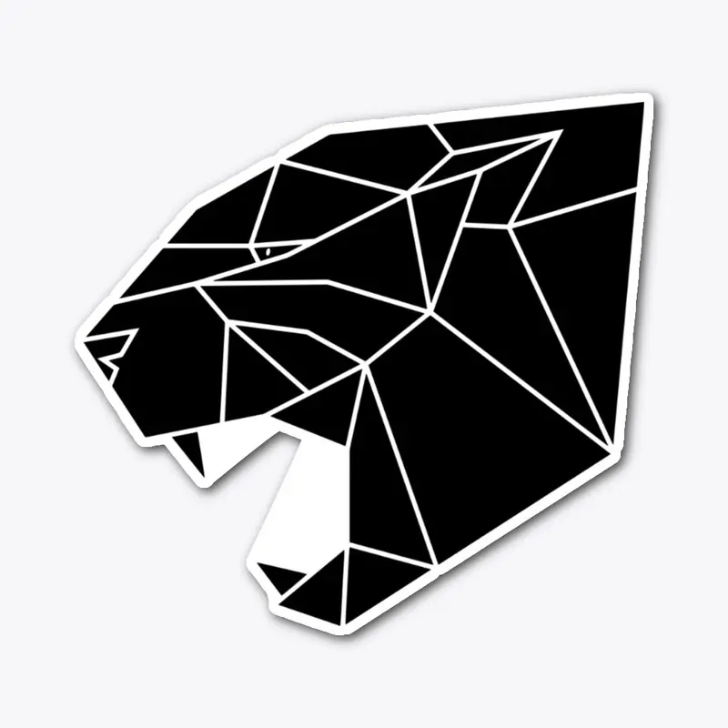 Geometrical Cougar DIE CUT STICKER